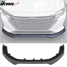 Fits 24-25 Nissan Sentra IKON Style Front Bumper Lip Spoiler PP Matte Black 3PCS