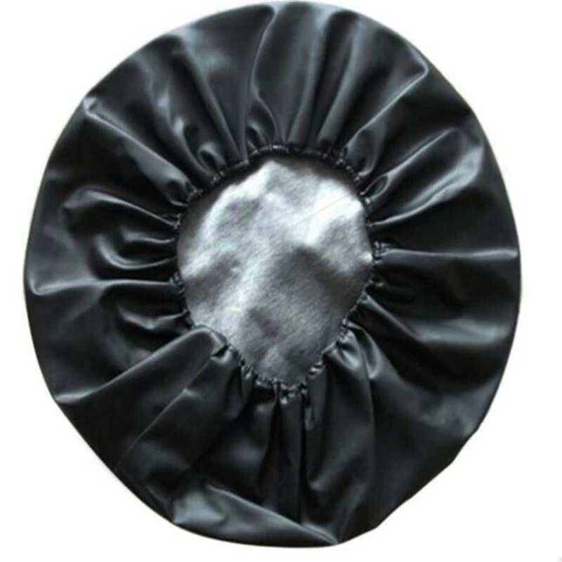 Cubierta de neumático de rueda de repuesto para maletero trasero de coche bolsa protector solar PVC cuero neumático de 17 pulgadas Foto 2 de 4