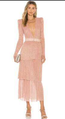 sabina musayev carry tiered metallic dress Sabina Musayev Dresses