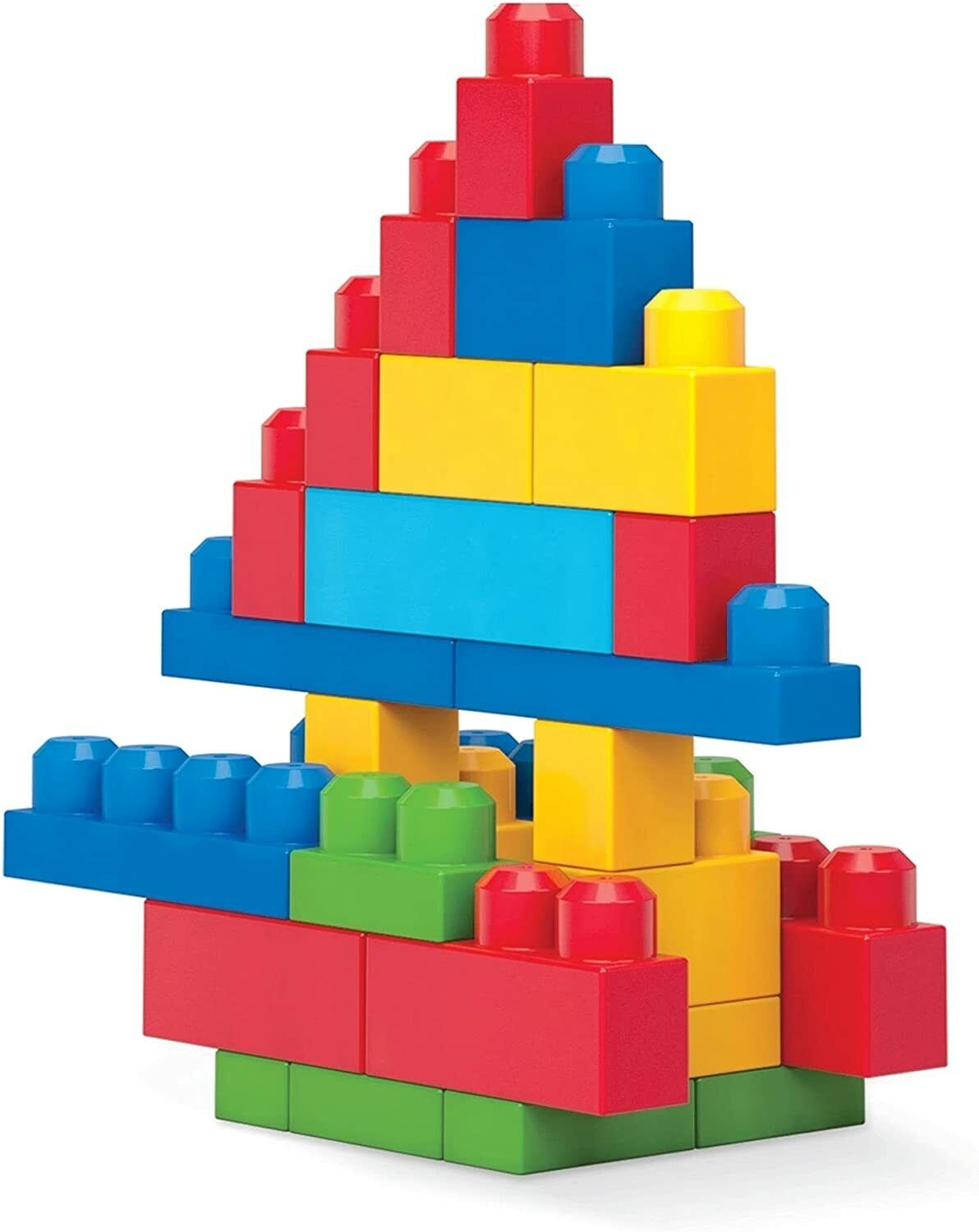 Mega Bloks Bolsa clásica con 80 bloques de construcción, juguete para bebé...