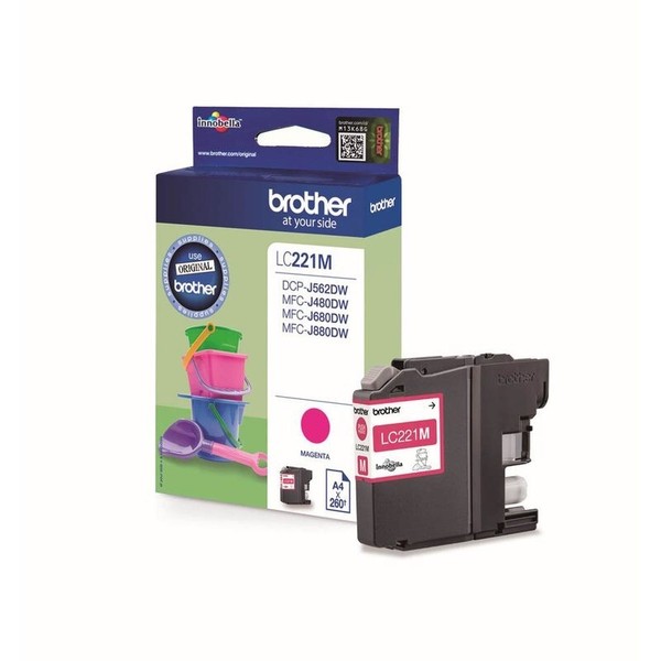 Brother LC-221M Magenta Druckerpatrone DCP-J562DW, MFC-J480DW, -J680DW, -J880DW-image