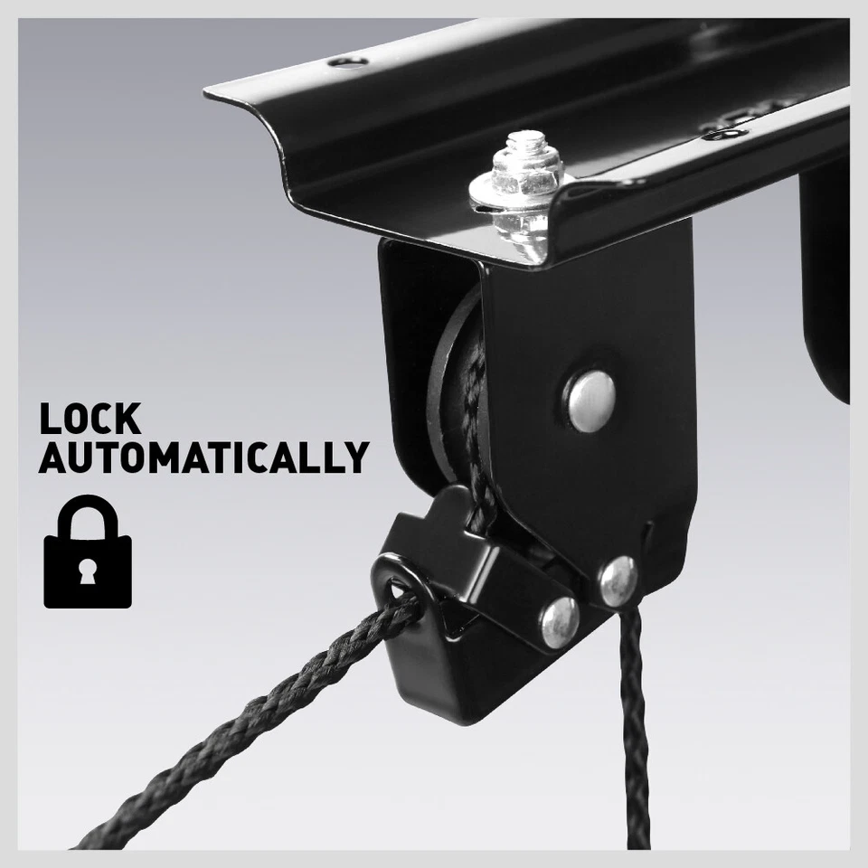 2-Pack Bike Lift Hoist Bicycle Lift Ceiling Mounted Garage Hanger Pulley Rack - Image 4 of 4