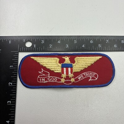 USA National Motto IN GOD WE TRUST Patch (Eagle, Shield) 001Y