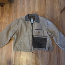 Carhartt Detroit Jacket Blanket Lined Mens 2XL J97 SDL Saddle Brown USA Made