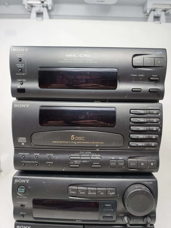 PARTS Sony MHC-C70 & DXA-C70 Hi-Fi Audio Component System Japan 1995 PARTS ONLY - Image 2 of 4