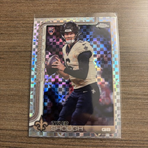 2025 Topps Chrome - Rookies Tyler Shough #398 X-Fractor (RC) Saints