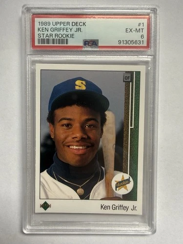 1989 Upper Deck - Star Rookie Ken Griffey Jr #1 (RC) PSA 6