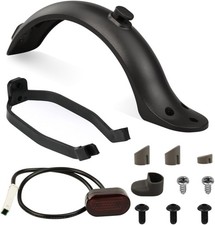 Scooter Rear Fender, Mudguard Bracket with Screws/Hook/Tail Light, Compatible...