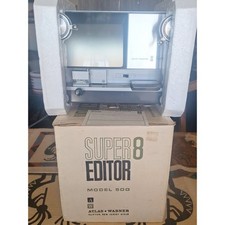 Atlas-Warner Super 8 Film Editor Model 500 Viewer Splicer w/ Box Original Foam