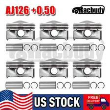 Oversized AJ126 Engine Pistons Kit +0.50mm For Land Rover Jaguar 3.0L V6 Gas USA
