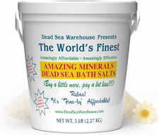 Dead Sea Bath Salts 5 lb Unscented Mineral Soak for Relaxation  Skin Care