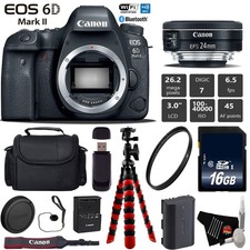 Canon EOS 6D Mark II DSLR Camera with 24mm f/2.8 STM Lens  Wireless Remote  UV