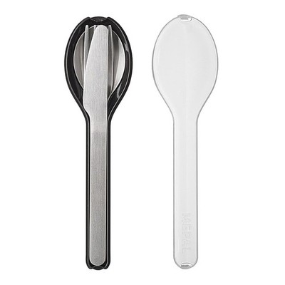 Mepal Ellipse Besteckset 3-teilig Edelstahl mit Etui Nordic Black