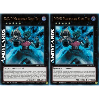 D/D/D MARKSMAN KING TELL 2x (D/D Tell King Scharfschütze) Ultra R   RA05 EN047   1Ed