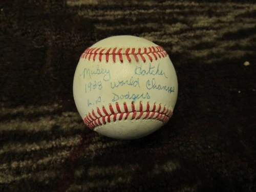 Mickey Hatcher, 1988 Dodgers World Series Champion, Signed Rawlings Baseball