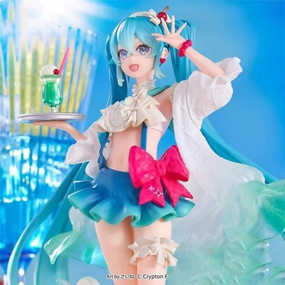 New Hatsune Miku figure Soda cream dress The Props Desktop Decoration Collection