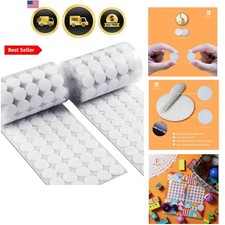 Self Adhesive Dots, 0.59" Hook and Loop Circles, 300 Pcs Round Fasteners with...
