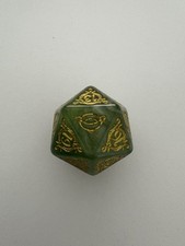 Lord of the Rings Oversized Dice D20 Spindown Bundle Magic Emerald Green Gold
