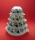 4 Vintage Nested Pyrex GOOSEBERRY Cinderella Mixing Bowls See Photos 50/60s MCM