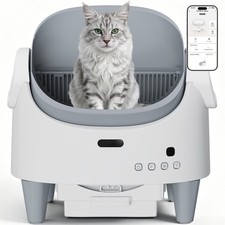 Automatic Self-Cleaning Cat Litter Box, Open-Top Design, 15-Layer Safety System