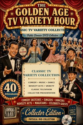 Golden Age TV Variety Hour 40 Episodes Classic Comedy Music DVD Public Domain