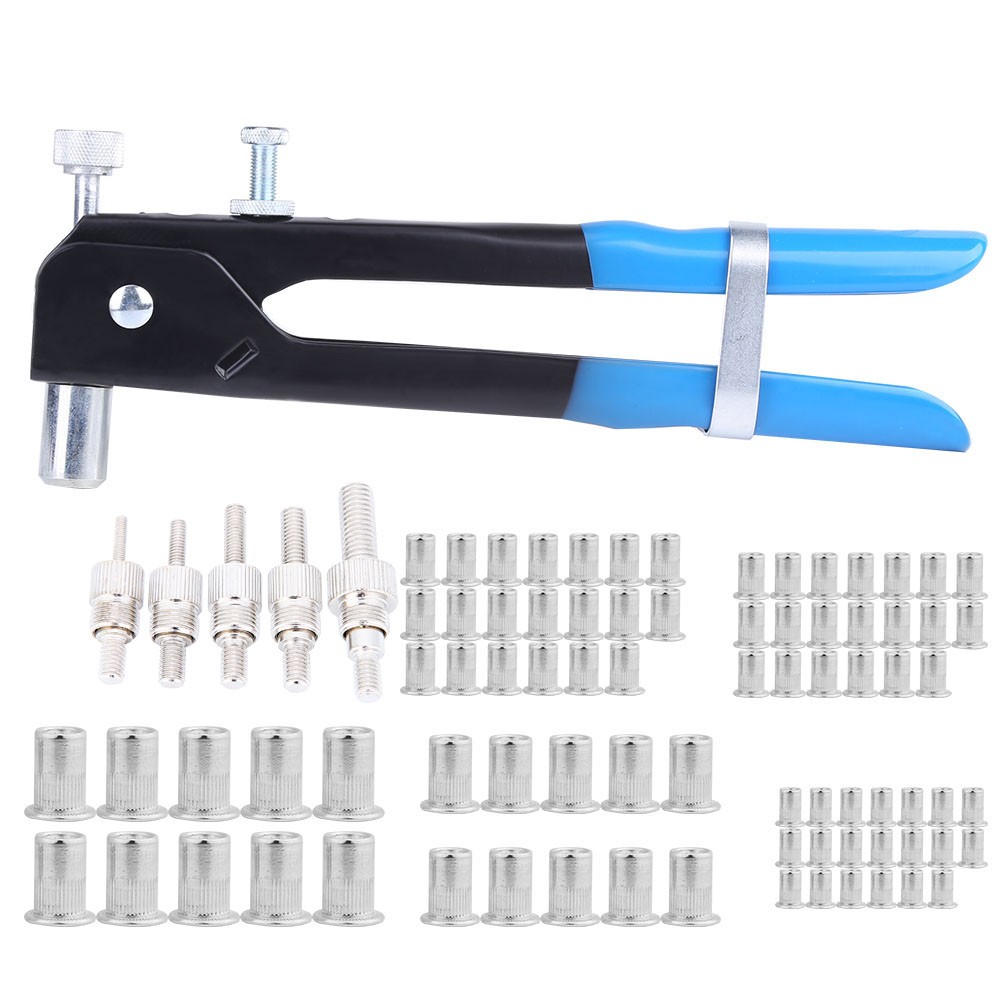 86pcs/set M3-M8 Blind Rivet Nuts Threaded Insert And Rivet GunTool Rivnut KRI✈️
