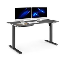 Schreibtisch elektrisch höhenverstellbar mit LED-Beleuchtung 140x80cm Gaming