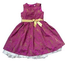 Disney PRINCESS Aurora Sparkle Castle Dress Girls Sz 8 Pink Gold Sleeping Beauty