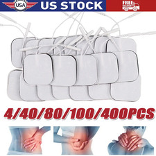 40 TENS Electrode Pads EMS Replacement Unit 7000 3000 2x2 Muscle Stimulator BULK