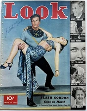 Buster Crabbe Signed 1938 Look Magazine Flash Gordon JSA