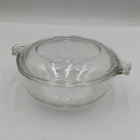 VINTAGE Pyrex 019 Clear 600ml/20oz Glass Mini Casserole Dish + Lid FREE USA SHIP