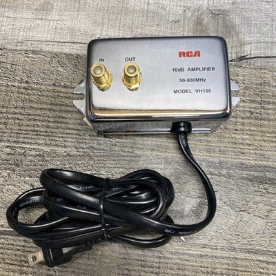 RCA VH100R 10db Audio/Video System Signal Amplifier  2-Way UHF/VHF/FM 50-900MHz