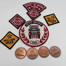 VINTAGE TRUCKING COMPANY SAFETY AWARD Pins & Patches McLean Carolina UNION LOT