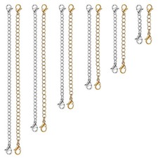 12 PCS Necklace Extenders - Stainless Steel Necklace Extension Chain for Jewe...