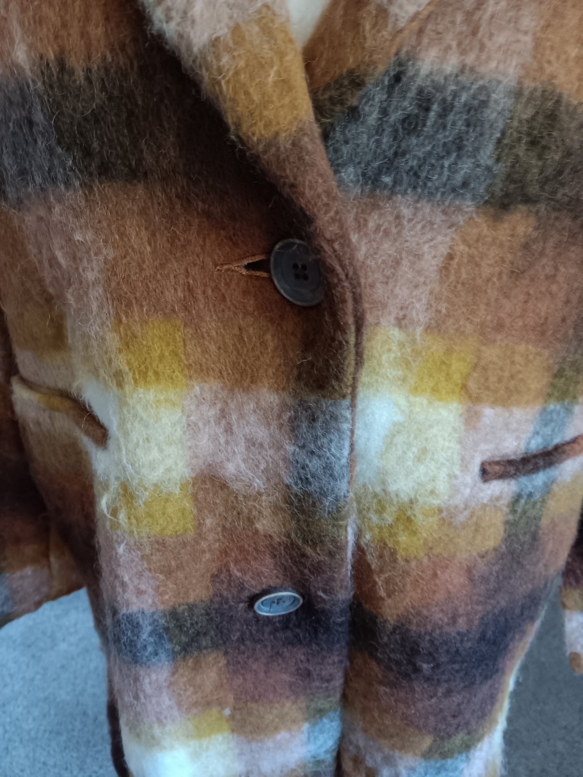ZARA GIRL PLAID JACKET  Wool Blend Sz 13/14 Kids Dress Coat Vintage Style image 2
