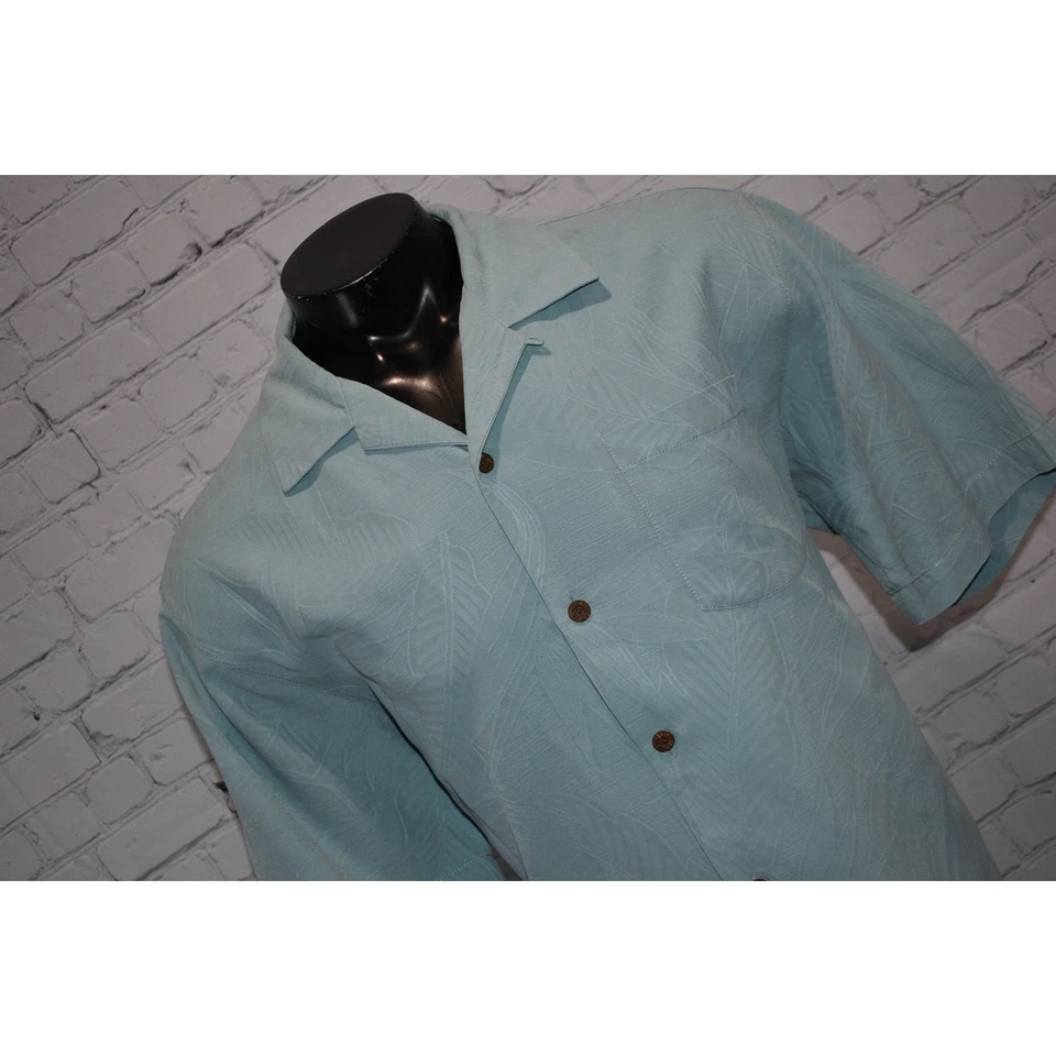 Tommy Bahama Hawaiian SILK Shirt Mens Size 2XL Loop Collar Coconut Buttons - Image 4 of 4