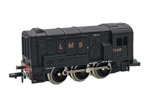 Contador diésel Graham Farish Clase N 08 0-6-0 7130 LMS negro sin caja en funcionamiento | Zustand: Used