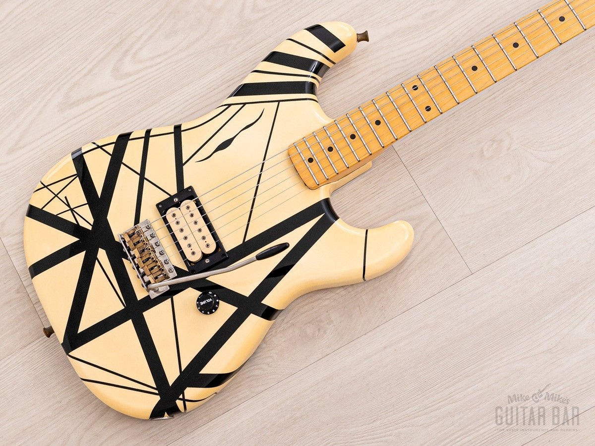 ESP Custom Shop EVH-Style Eruption Striped Superstrat w/ DiMarzio