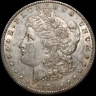Early 1879-O Morgan Silver Dollar AU+, 90% Silver