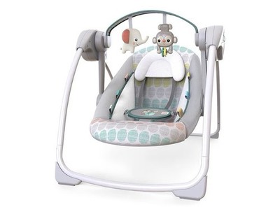 Bright Starts Portable Automatic 6 Speed Baby Swing (Whimsical Wild)
