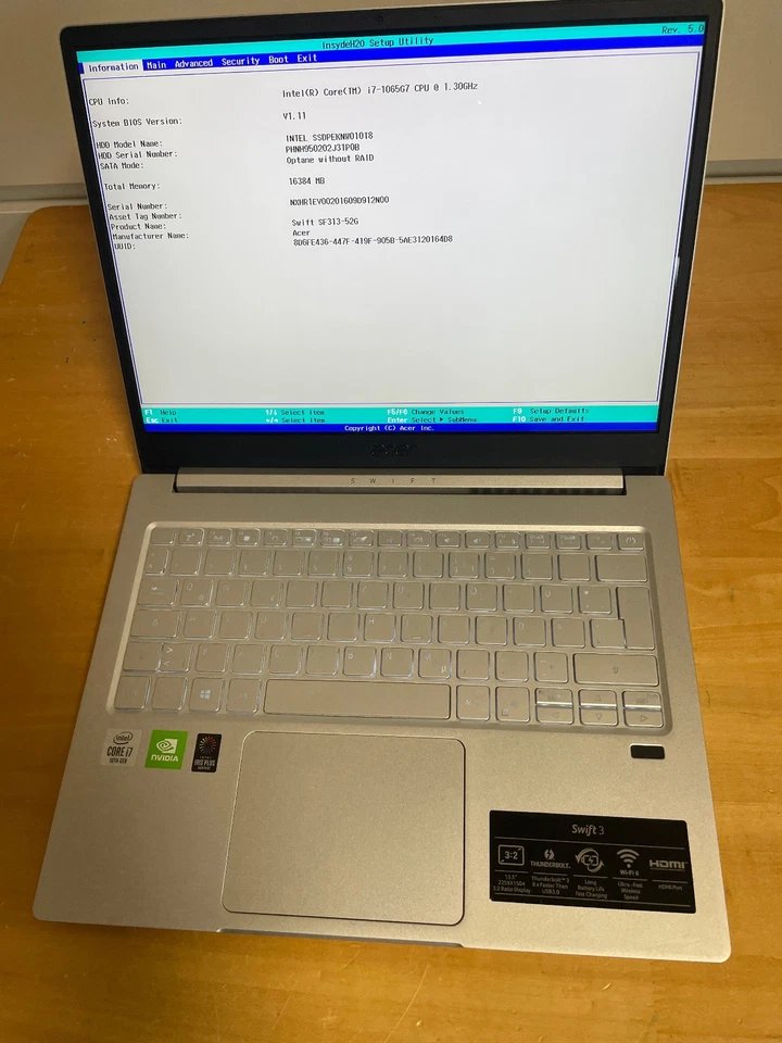 Acer Swift 3 SF313-52G-71R2 13,5 zoll FHD i7-1065G7 16GB Ram 1Tb SSD 1J.GW - Bild 2 von 4