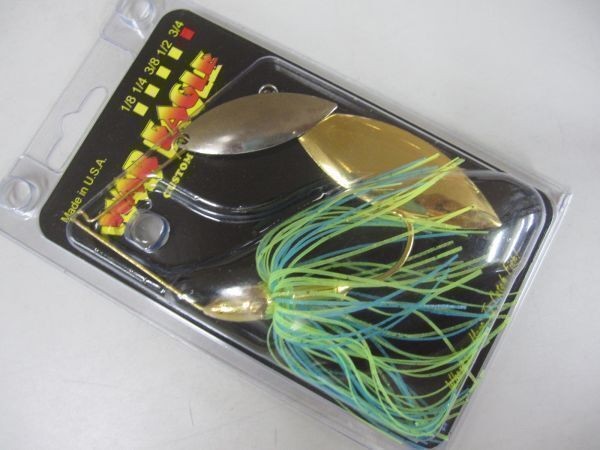 War Eagle Gold Frame Double Willow Spinnerbait 3/4oz #28 Chart Blue New Piano - Image 3
