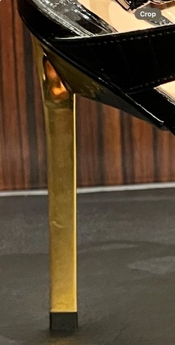 Tom Ford Nuevo en Caja Cuero Negro Cocodrilo Emb Correa Tobillo Punta Abierta Sandalia Zapatos 7 - Imagen 4 de 4