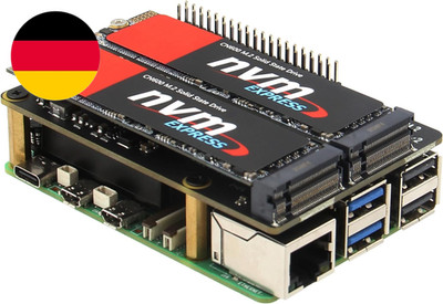Geekworm X1004 Dual M.2 Nvme SSD Shield Pcie Peripheral Board for Raspberry Pi 5