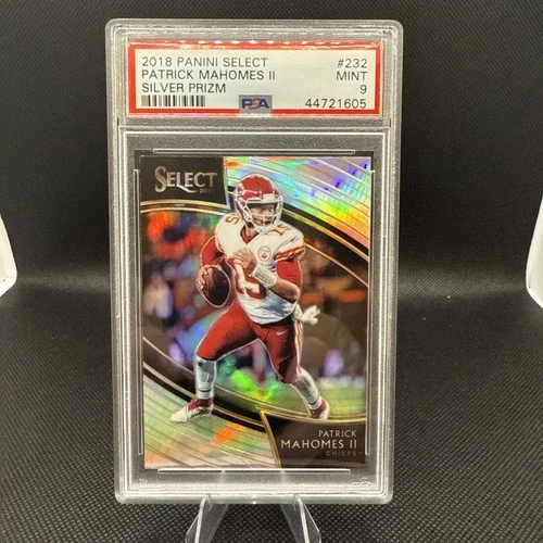 2018 Panini Select Field Level Patrick Mahomes II #232 Silver Prizm PSA 9 Chiefs