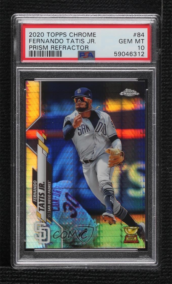2020 Topps Chrome Prism Refractor Fernando Tatis Jr #84 PSA 10 GEM MT 04tk