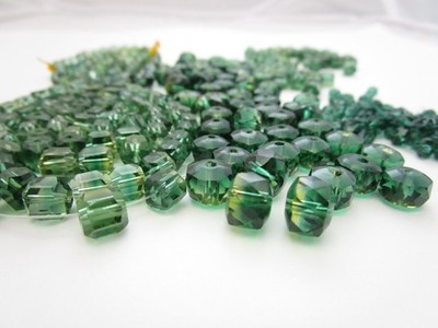Green Gold Quartz Beads 5 sizes Craft Art Jewelry Making Loose Beads Faceted