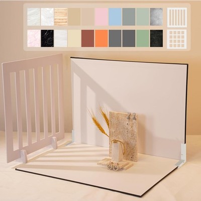 Photography Props Kit with 10 Textured Backdrops: Ideal for Flat Lay & Tabletop