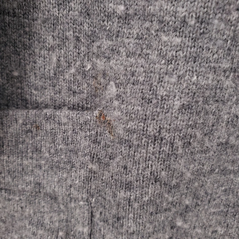 Cárdigan Lord & Taylor Mujer Grande Gris Frente Abierto Cashmere Plumero Lana Suéter Foto 4 de 4