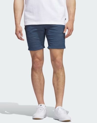 Adidas Men's 7.5" Inch Cuffed Textured Golf Shorts Arctic Night Size 32 - Picture 2 of 5